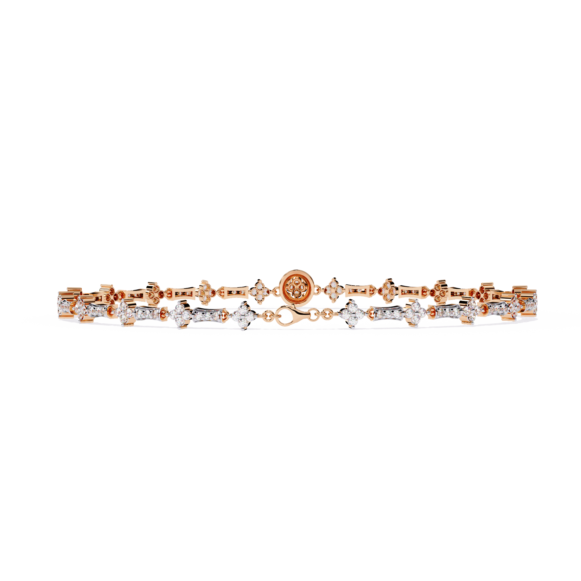 Solitairekart 0.82ct Alternating Lab Grown Diamond  Bracelet